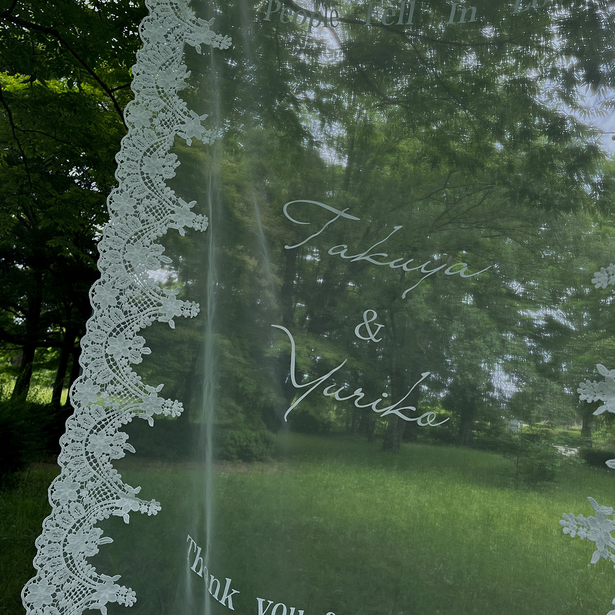 Welcome sign/lace fabric(通常販売商品)