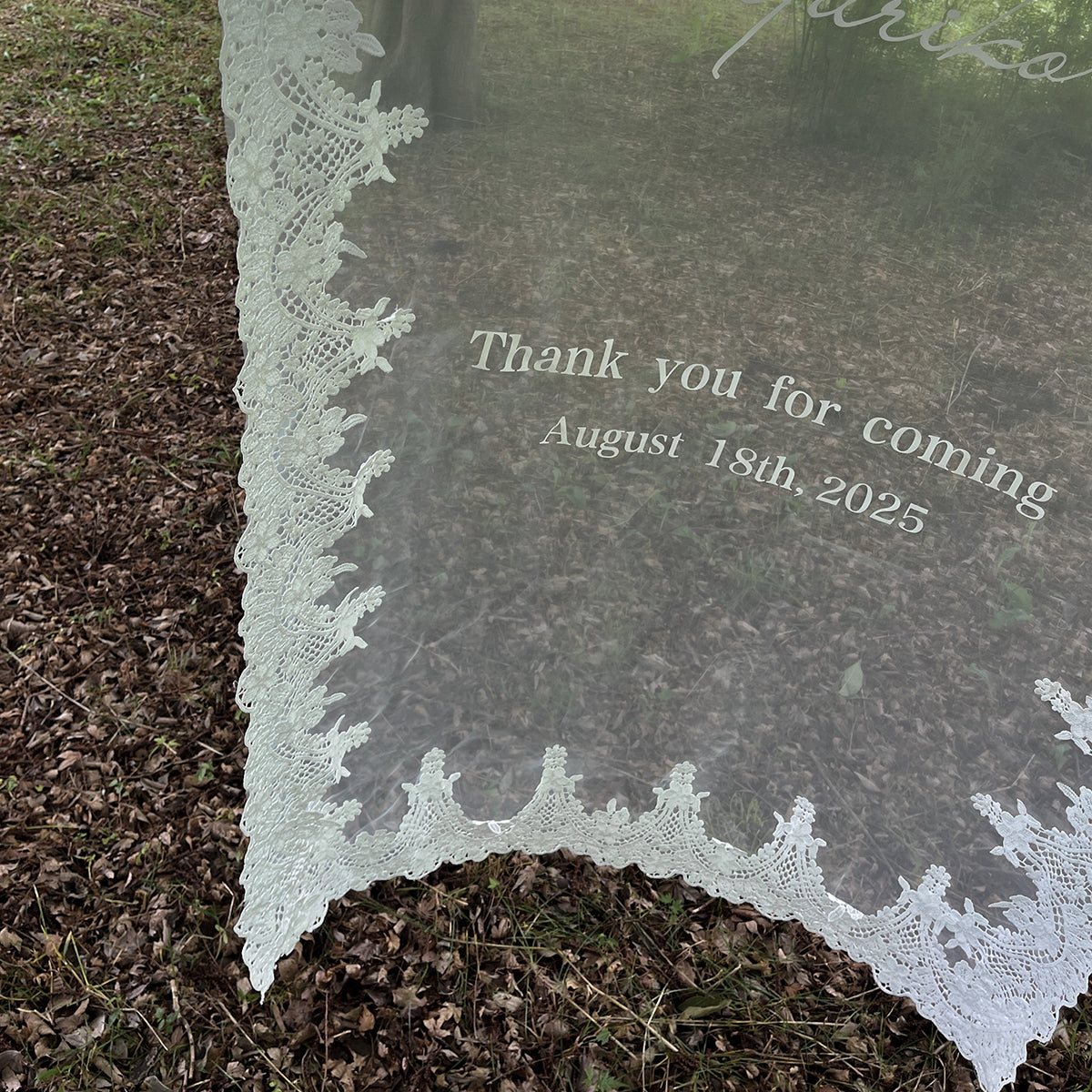 Welcome sign/lace fabric(通常販売商品)