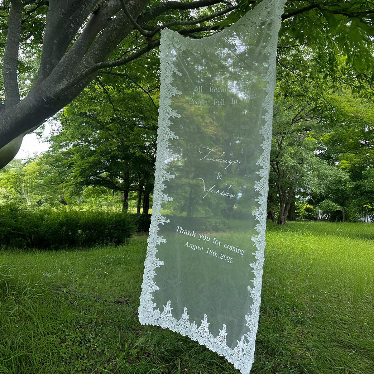 Welcome sign/lace fabric(通常販売商品)