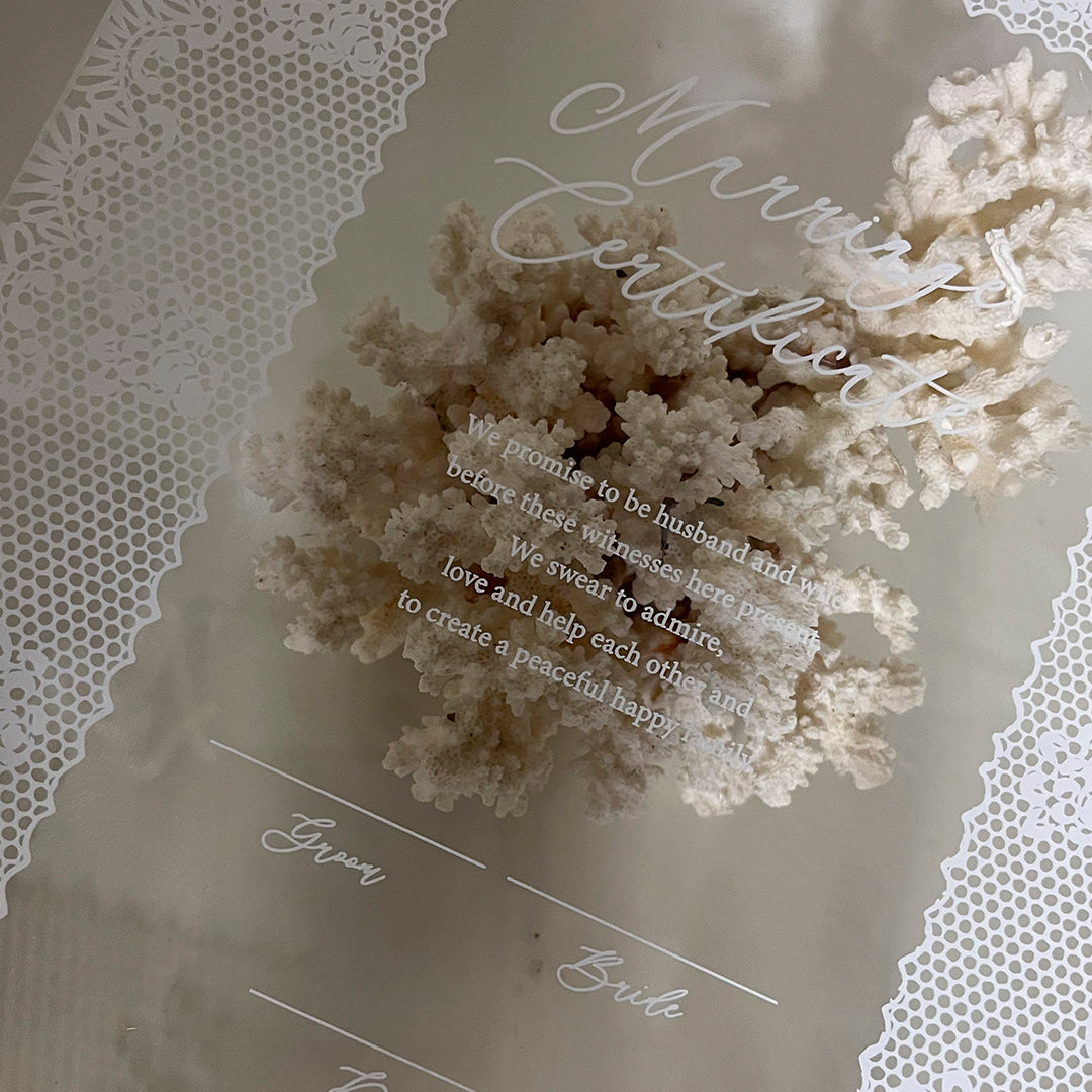 acril lace _marriage Certificate / スクエア / 1design