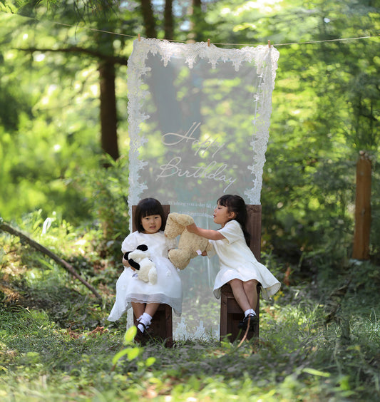 Happy Birthday/lace fabric/BIG