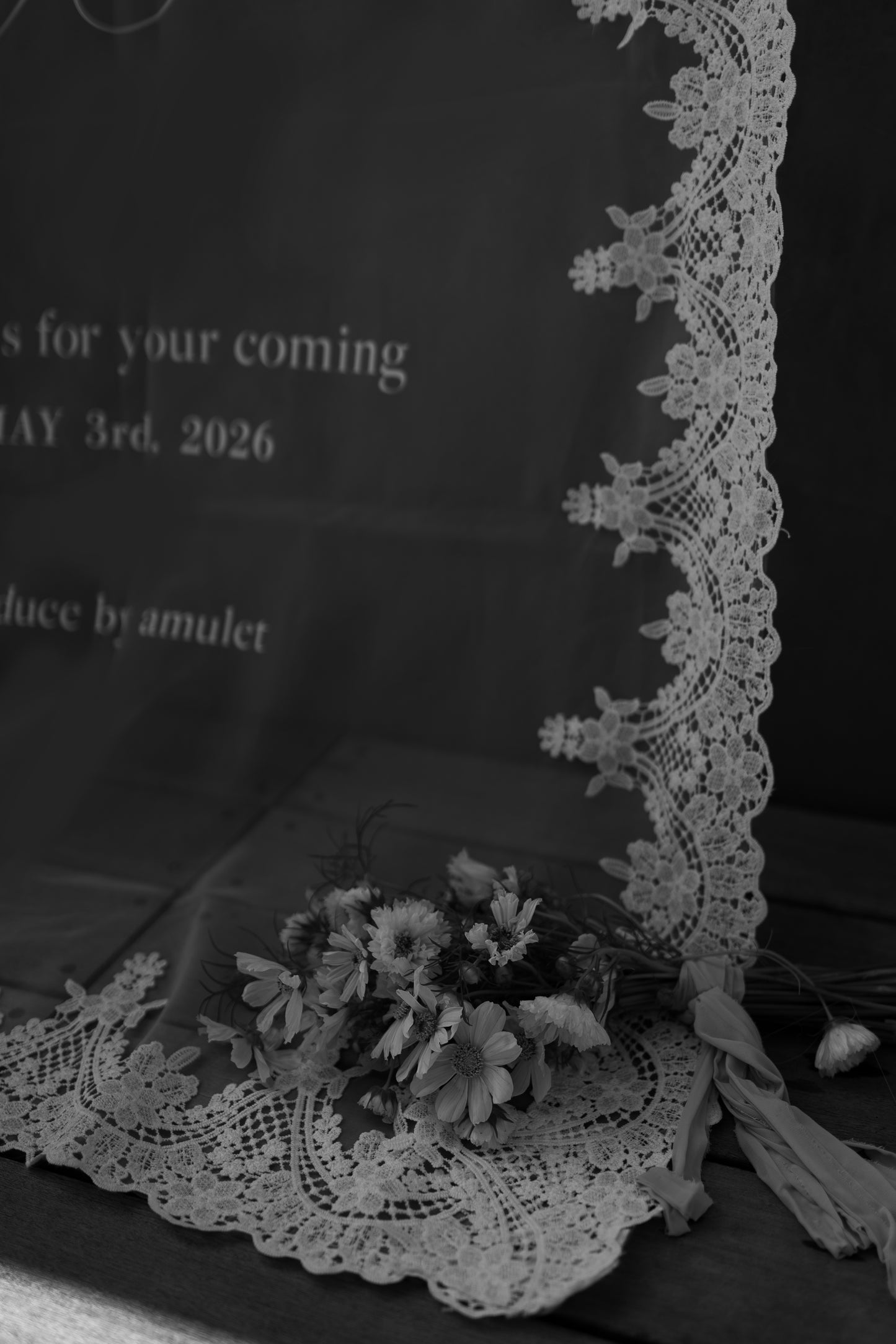 Welcome sign/lace fabric（ご予約商品）