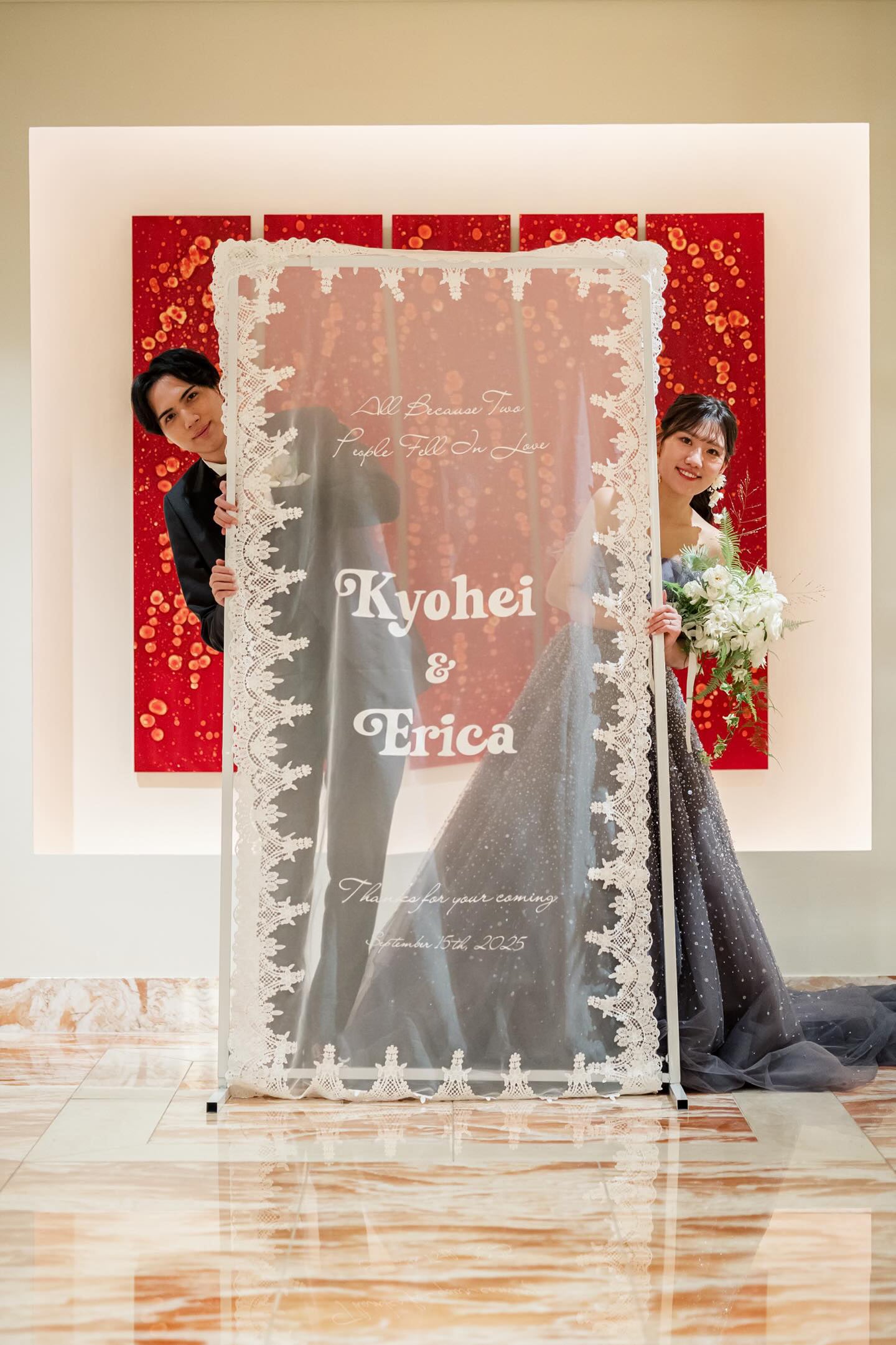Welcome sign/lace fabric（通常販売商品)