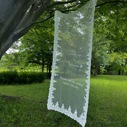 Welcome sign/lace fabric（ご予約商品）