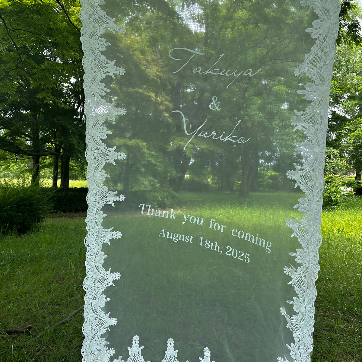 Welcome sign/lace fabric（通常販売商品)