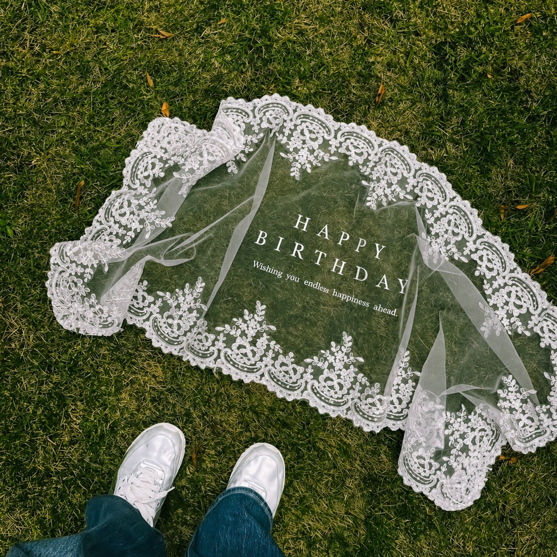 Happy Birthday/lace fabric（即納）