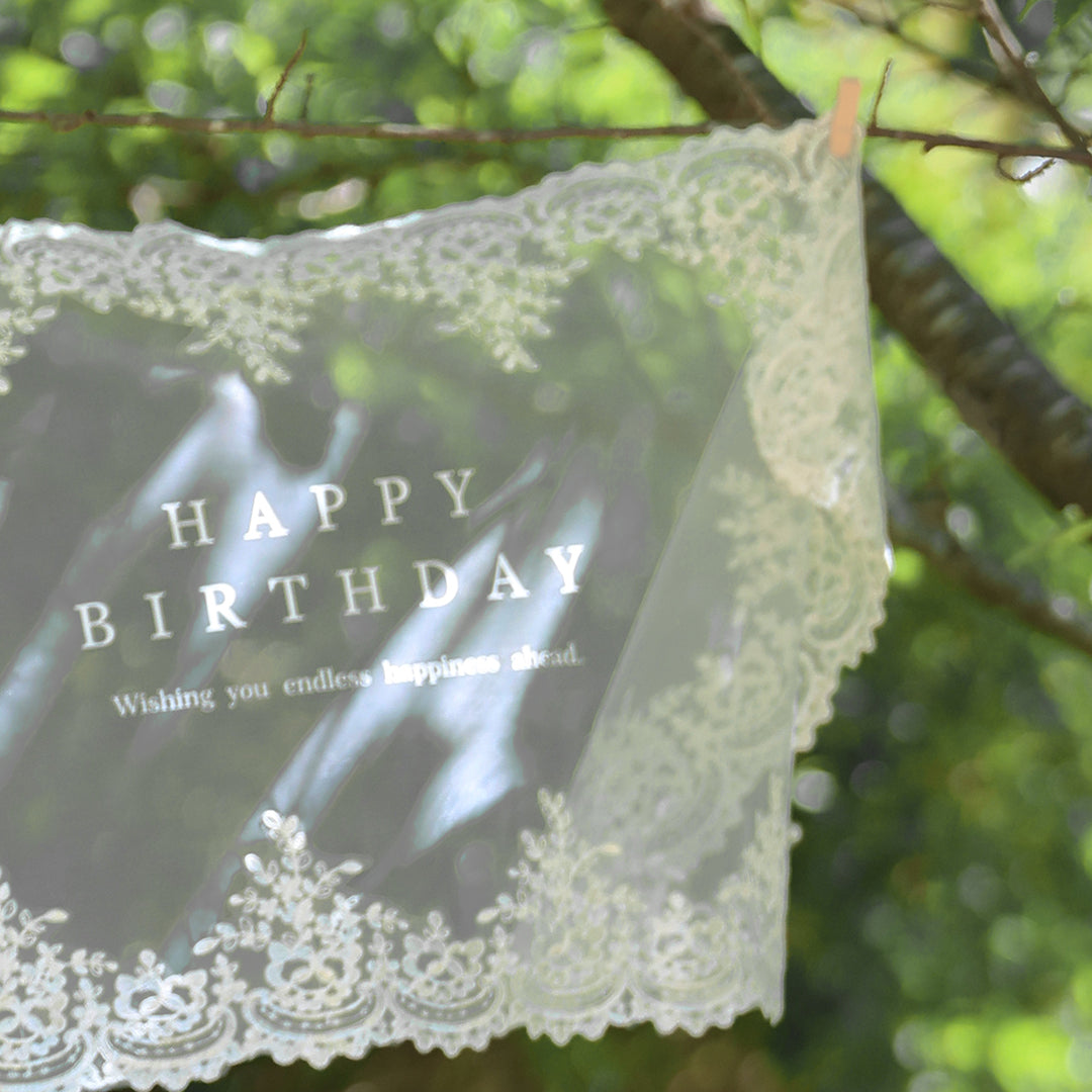 Happy Birthday/lace fabric（即納）