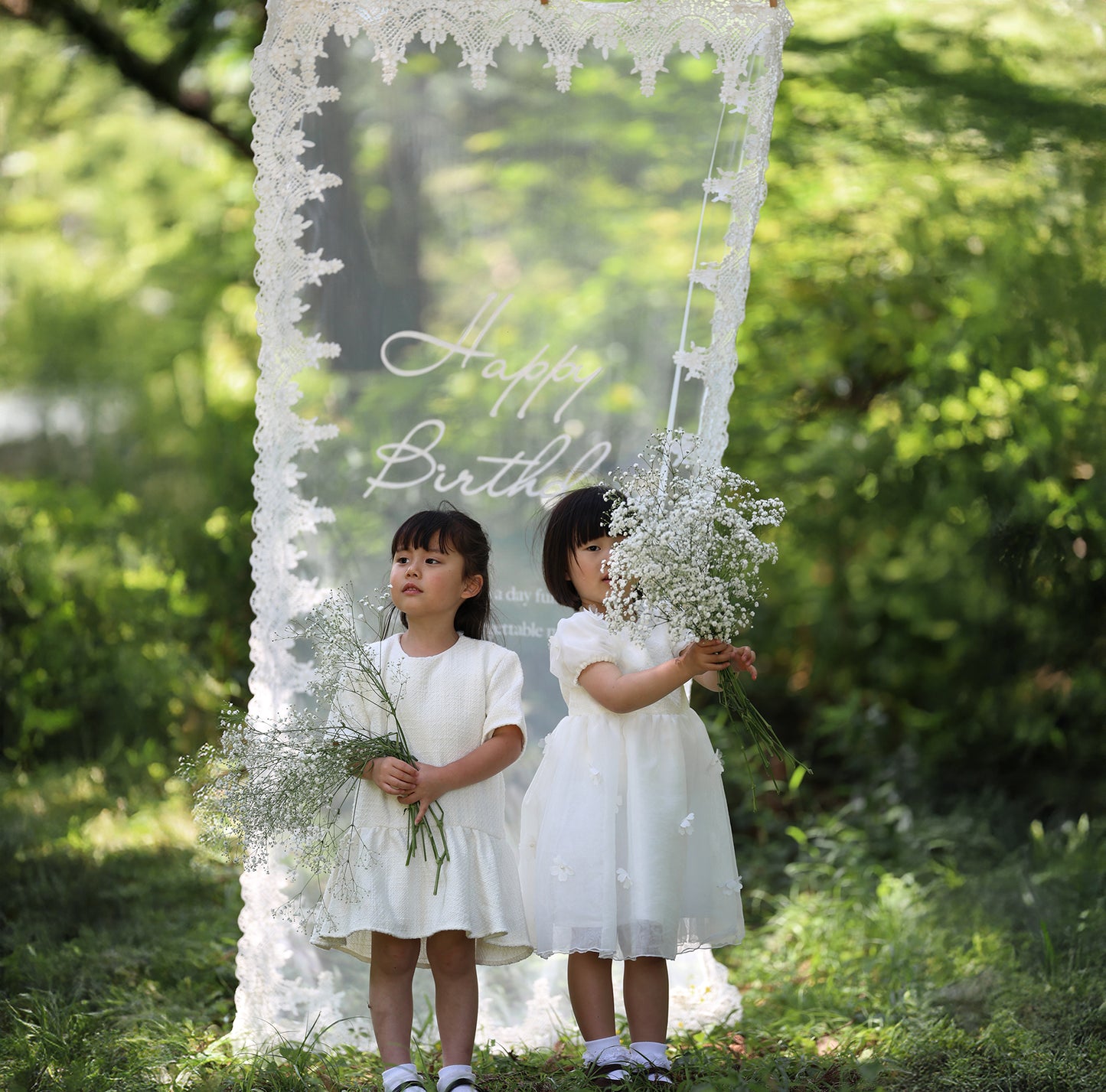 Happy Birthday/lace fabric/BIG