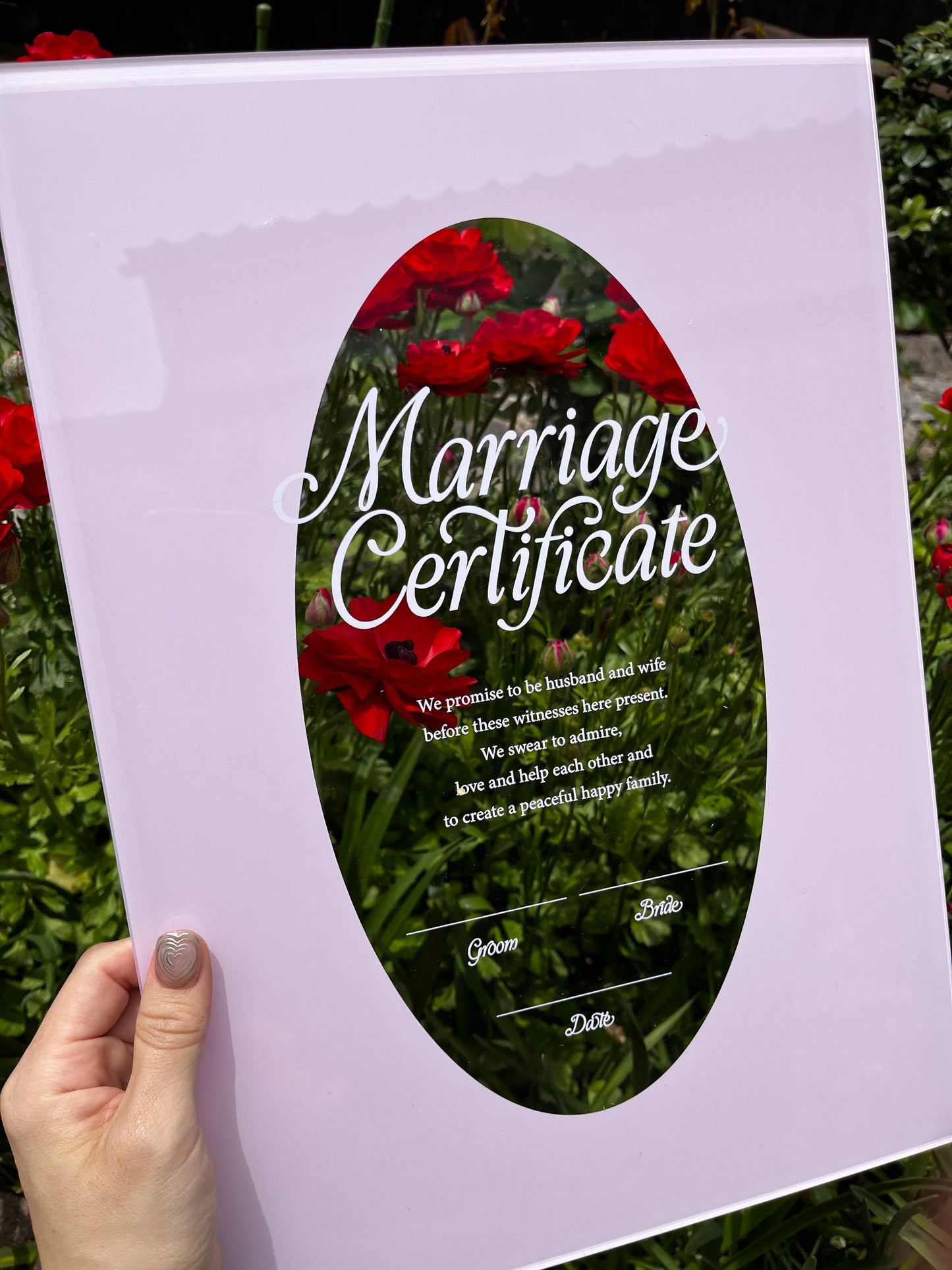 acril _marriage Certificate / スクエア / 1design