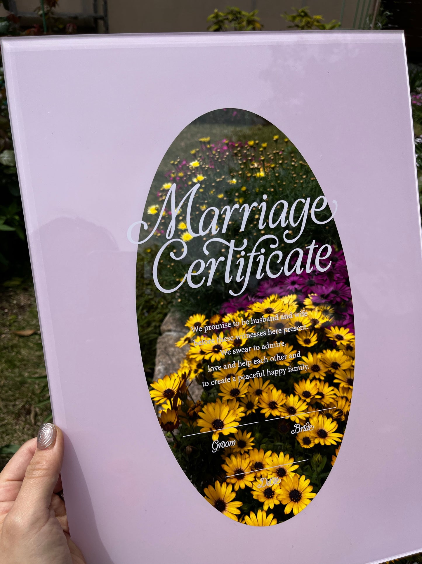 acril _marriage Certificate / スクエア / 1design