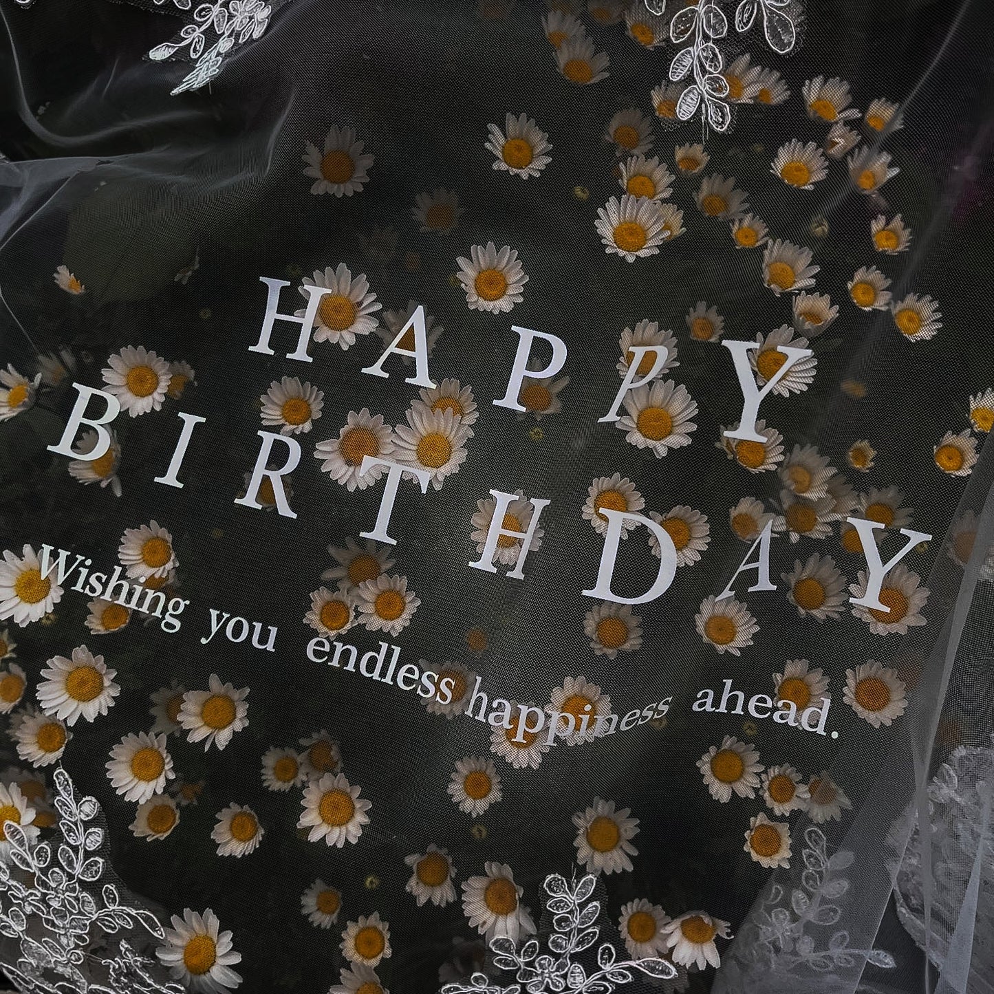 Happy Birthday/lace fabric（即納）