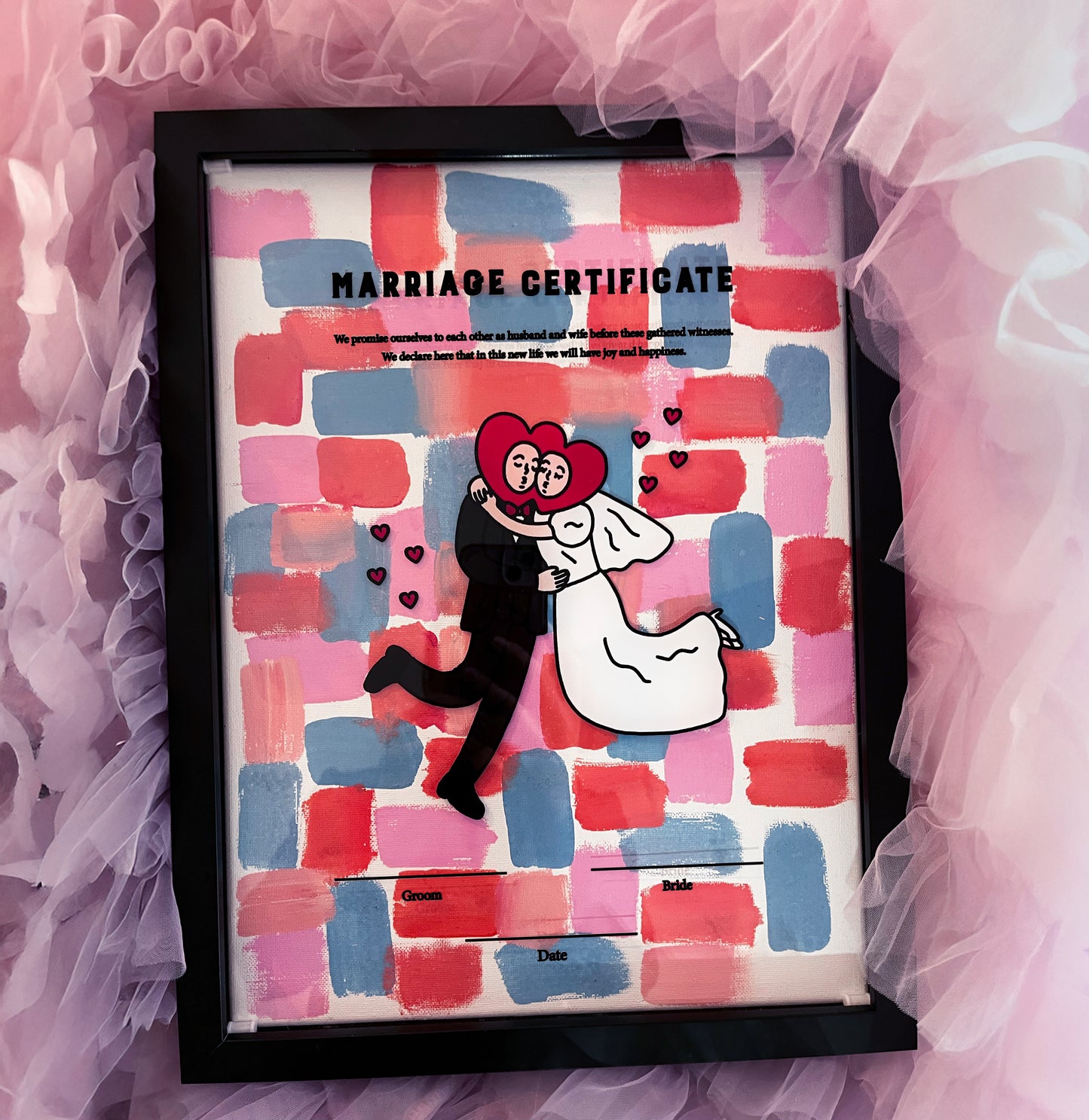 ILLUST marriage Certificate / スクエア / アクリル×キャンバス証明書セット