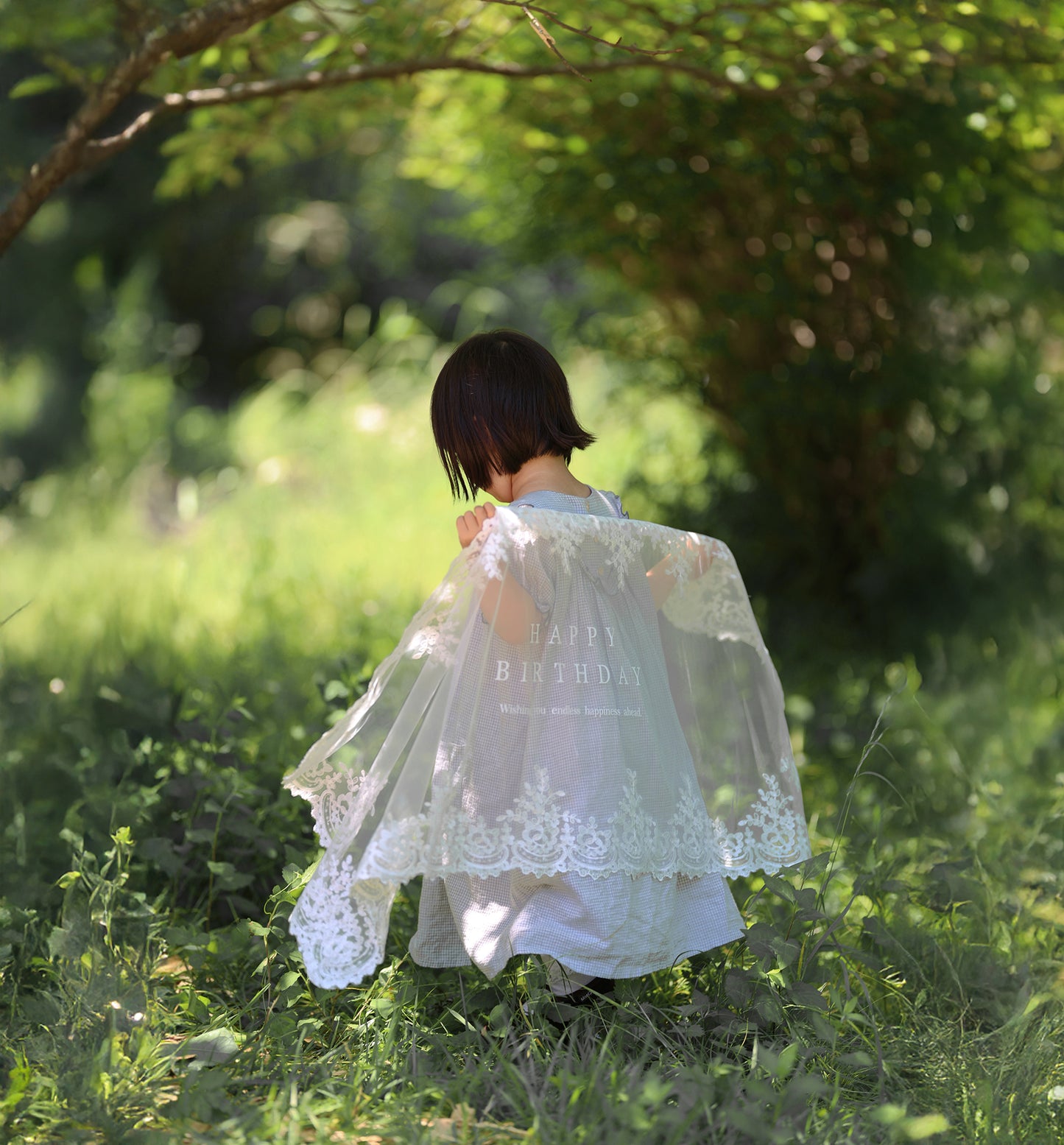 Happy Birthday/lace fabric（即納）