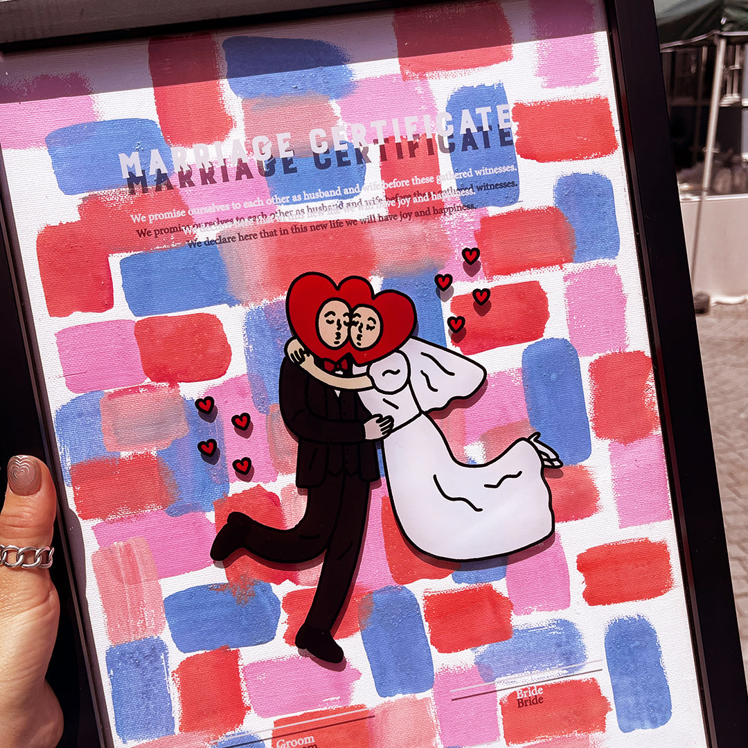 ILLUST marriage Certificate / スクエア / アクリル×キャンバス証明書セット