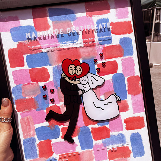 ILLUST marriage Certificate / スクエア / アクリル×キャンバス証明書セット