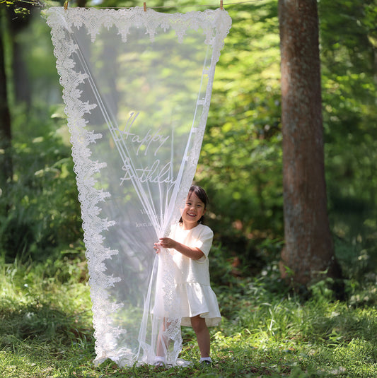 Happy Birthday/lace fabric/BIG