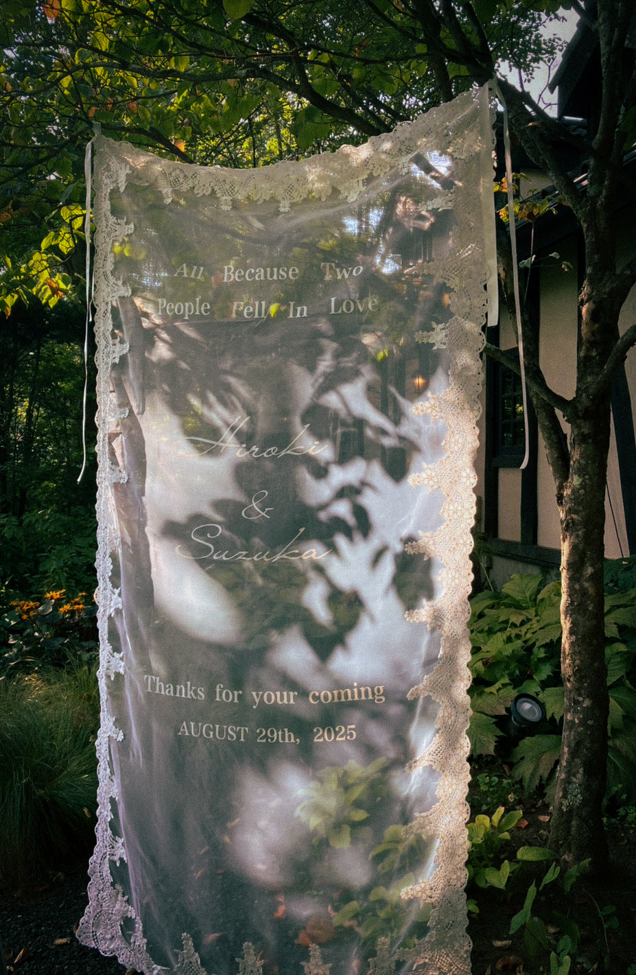 Welcome sign/lace fabric（ご予約商品）