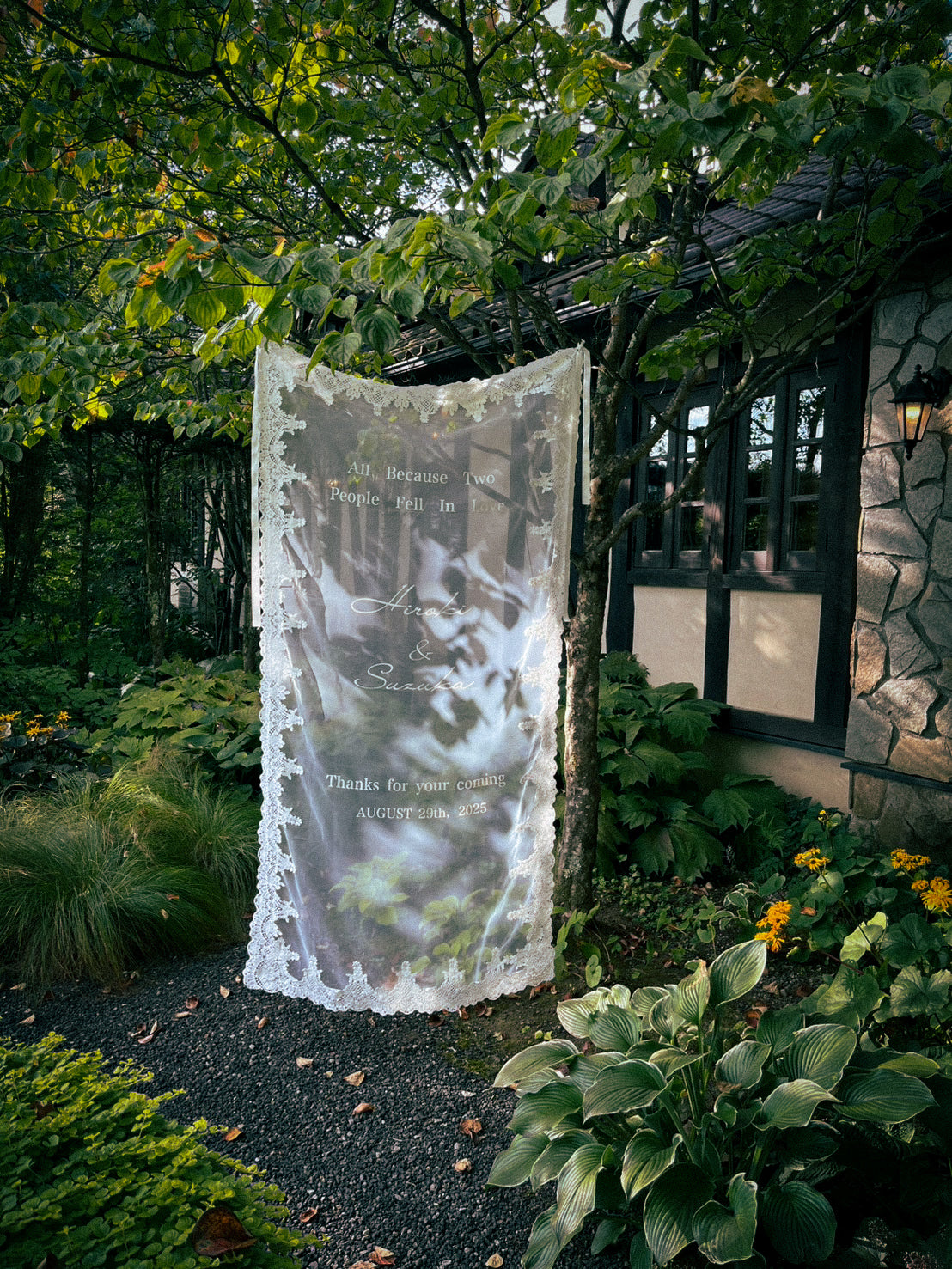 Welcome sign/lace fabric（ご予約商品）