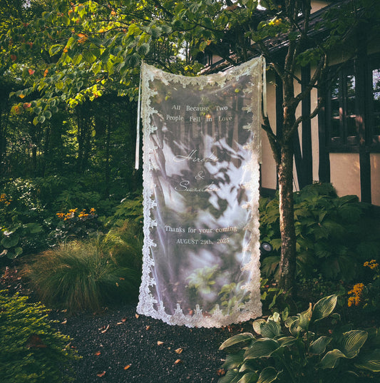 Welcome sign/lace fabric（通常販売商品)